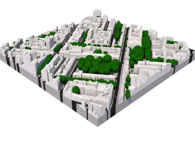 London city tile Level 2 block TQ2981 North East 3D model