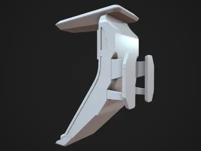 Scifi Wall Terminal Highpoly 3D model