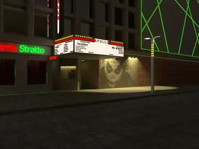 City exterior ambiance 3D model