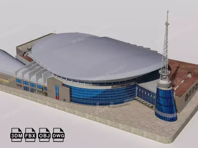 Bridgestone Arena - Nashville USA Low-poly 3D model