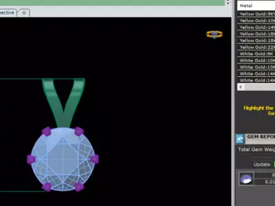 Modern Bezel Solitaire Diamond Pendant CAD Design 3DM STL 3D print model