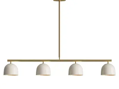 In Line Chandelier Cream 3D model