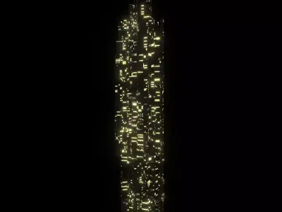 Sci fi Skyscrapers 1 3D model