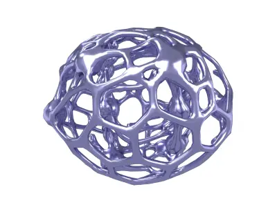 Abstract Shape Broken Nanotubes v1 003 Low-poly 3D model