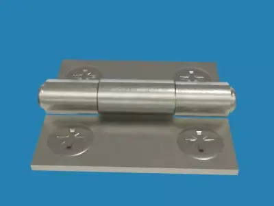 Hinges with screws Low-poly 3D model