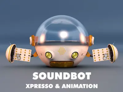 SOUNDBOT XPresso and Animation  3D model