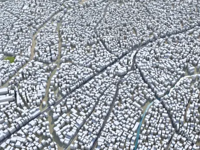Ibadan Nigeria 40km Low-poly 3D model