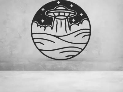 FREE UFO WALL DECOR Free 3D print model