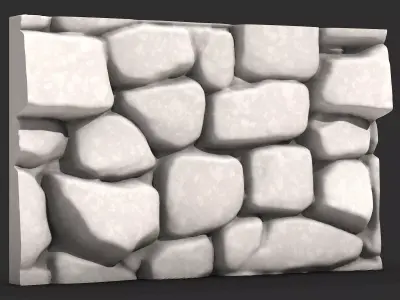 Irregular Stone Wall 3D print model