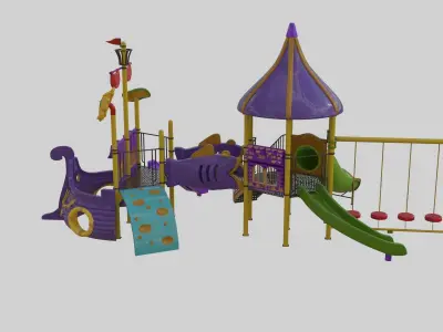 3D Ship Themed Playground Model - 05 3D model