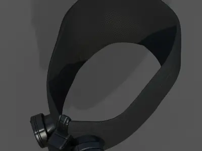 Gas mask respirator PBR textures low poly  Low-poly 3D model