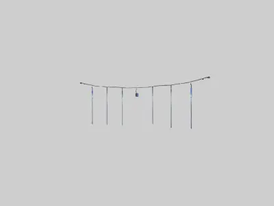Icicle String Lights model Low-poly 3D model
