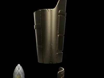 Mandalore the Ultimate forearm  star wars 3D digital dl 3D print model