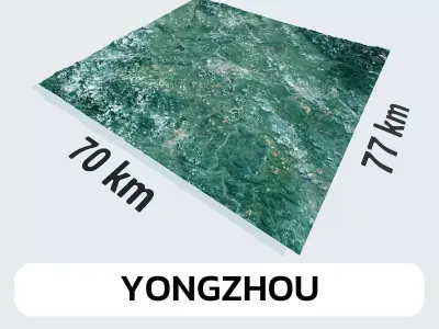 Yongzhou China City Landscape 3D Model 3D model