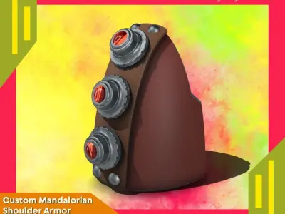 Mandalorian Shoulder Armor 3D Print File 3D print model