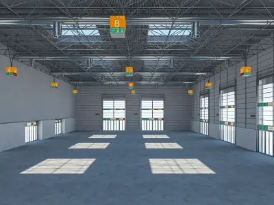 Exhibition Hall Warehouse 24 3D model