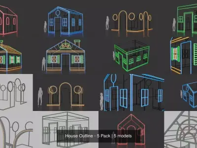 House Outline - 5 Pack