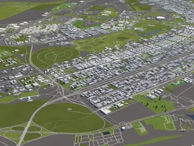 Brasilia Brazil 50x50km 3D model