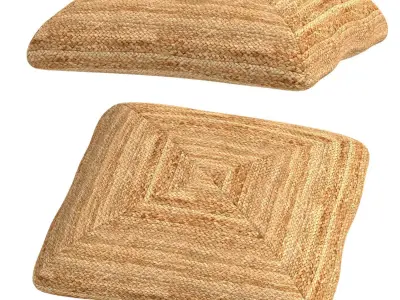 VG Tex Jute Floor Cushoin 3D model