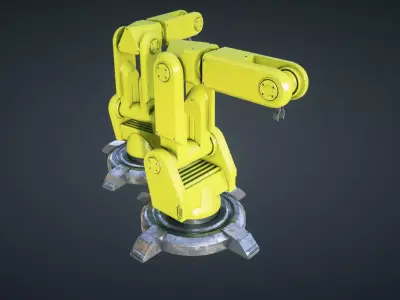 Industrial Robot Sci Fi Low-poly 3D model
