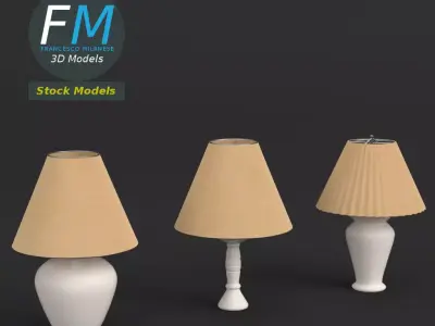 Abat-jours 3 lamps 3D model