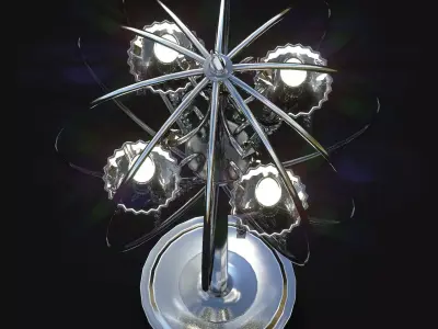 Crystal Lamp Low-poly 3D model