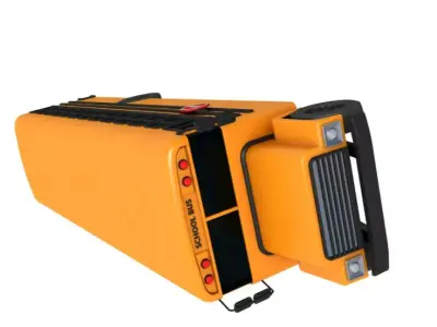 Old School Bus 3D model