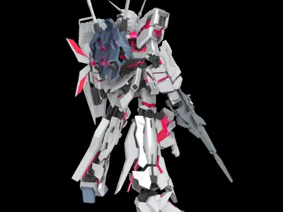 RX-0 Unicorn Gundam 3D model