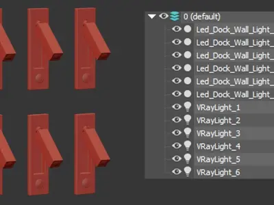 Led Dock Wall Light Low-poly 3D model
