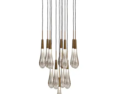 Soltaire Round Chandelier 3D model