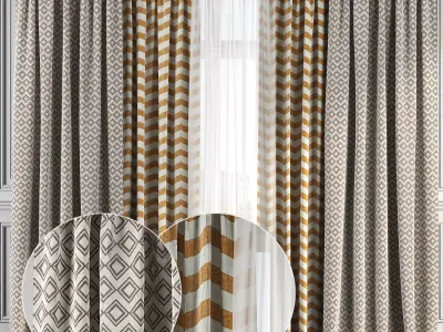 Curtain Set 159 3D model