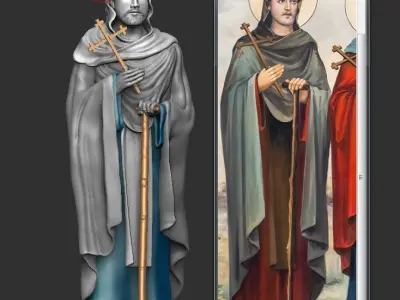 Saints Maximus and Domatius 3D print model