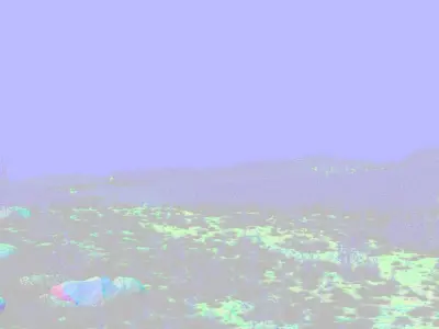 Mountain top in the night 3D model