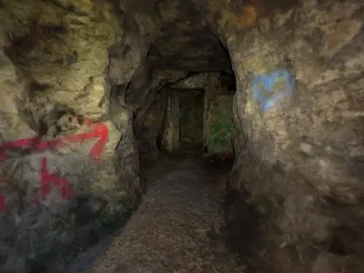 Scan of Tunnels Under Stranska Skala second floor Low-poly 3D model