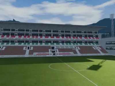 Estadio do Maritimo Funchal Portugal Low-poly 3D model
