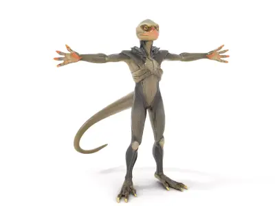 Scaly Alien Creature model pack Low-poly 3D model