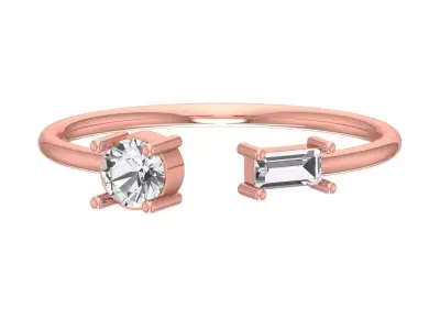 Women Open End Light Weight Band Ring 3D print model order