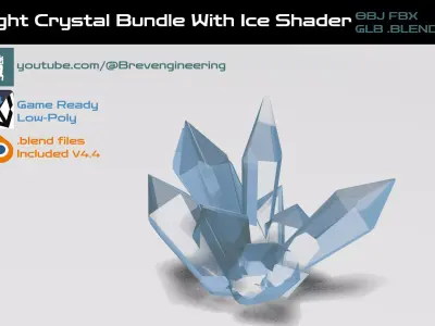 Tight Crystal Bundle Low-poly 3D model