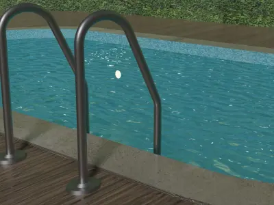 Simple Swimming Pool Low-poly 3D model