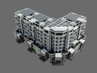 Residental Building ID025 3D model