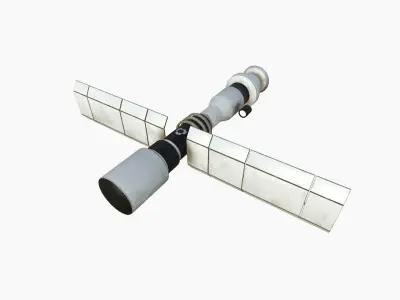 Satellite C07 Dirt Blue - SciFi Space Design Low-poly 3D model