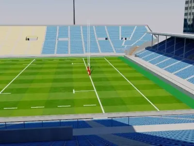 Chichibunomiya Rugby Stadium - Tokyo Low-poly 3D model