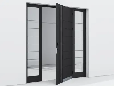 Aluminium door 36 3D model