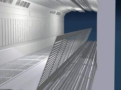 Science-fiction corridor 3D model