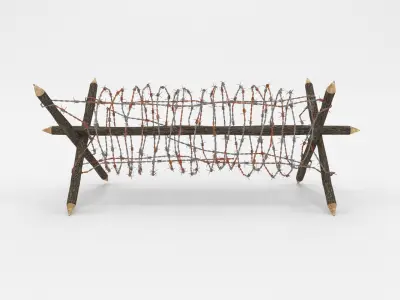 Barb Wire Obstacle 3D model