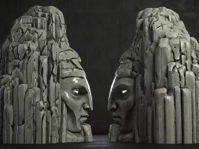 Idol Totem Low-poly 3D model