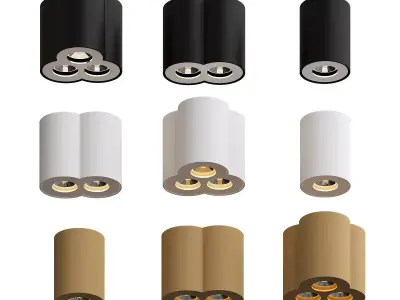 CENTRSVET set of different colored ceiling lights 3D model