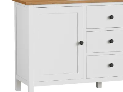 Chest of drawers 3 drawers and 2 doors Terek 3D model