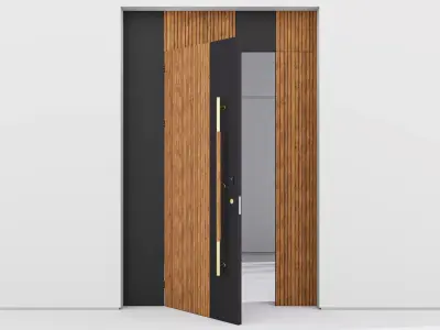 Aluminium door 41 3D model