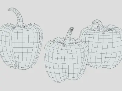 Capsicum Low Poly Low-poly 3D model